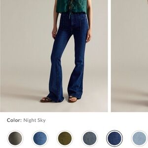 We The Free Jayde Flare Jeans - Night Sky / Dark Blue